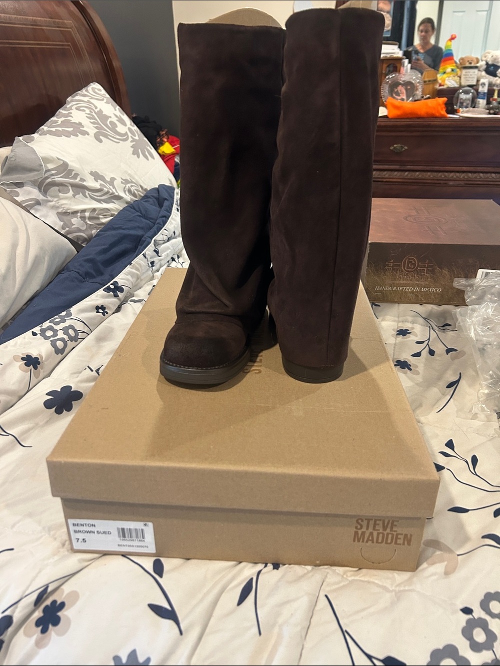 Steve Madden Dark Brown Suede Knee-High Boots